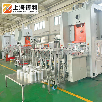 Mitsubishi PLC Servo Aluminium Food Container Machine with 180-260mm Slide Strokes