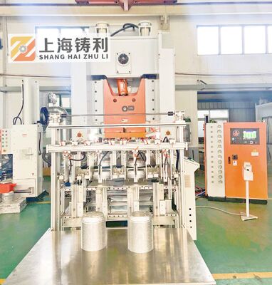 Automatic Pneumatic Aluminium Container Making Machine Recyclable Output For Precision Production